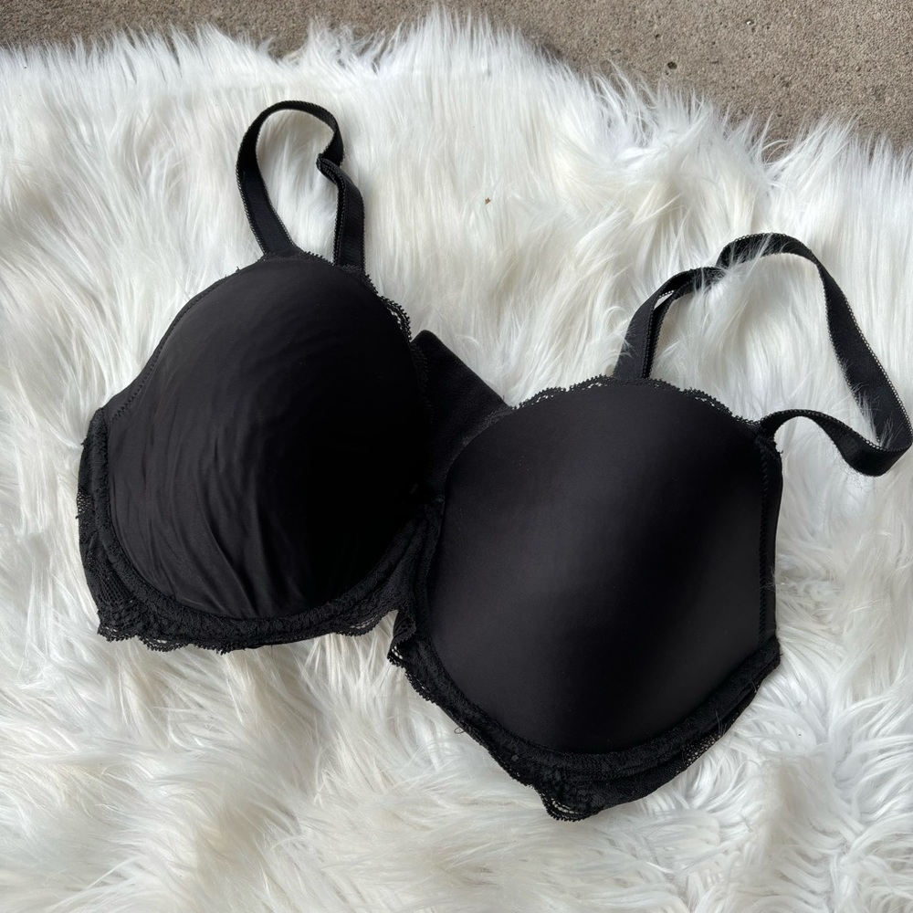 Windsor Black Lined Floral Lace Reversible Strap Bra